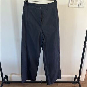 Blue Wide Leg High-Rise Pants